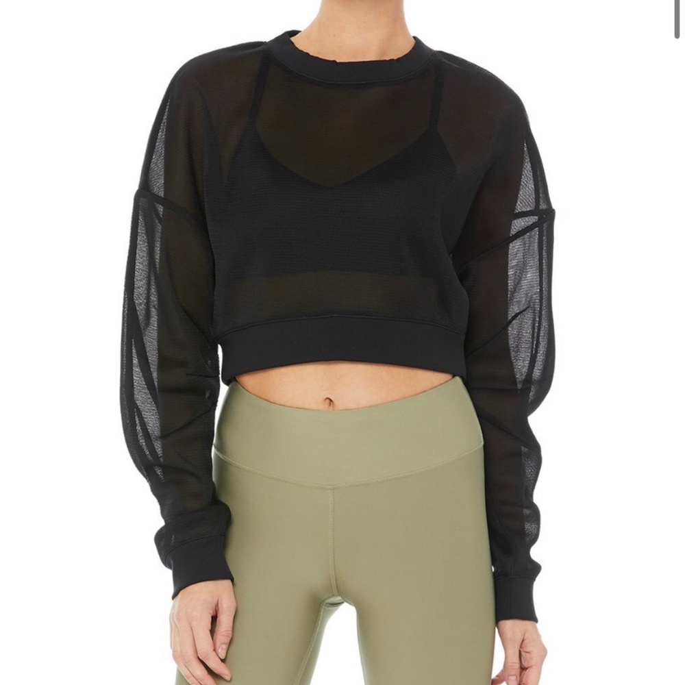 Alo Yoga long sleeve mesh top